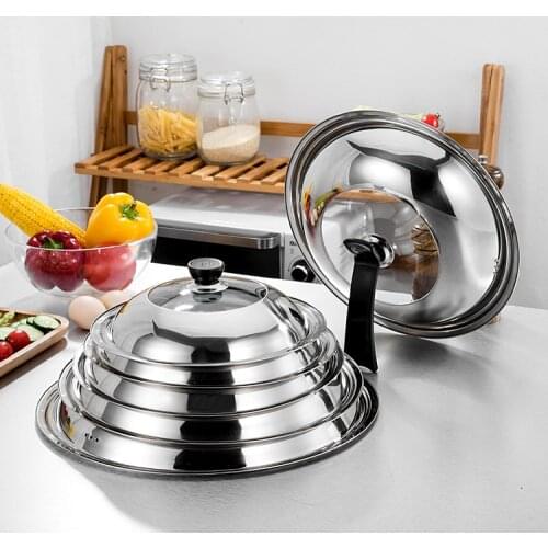 Tempered stainless steel glass pot cover pan lid handle kitchen cookware tools see-through saucepan skillet wok lid 26-40cm