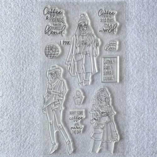 Fashion girl women Transparent Clear Silicone Stamp Seal for DIY scrapbooking/photo album Decorative clear stamp decoration