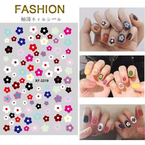 DIY Nail Design Stickers for Nails Flower Art Back Glue Decoration Manicure Japan Nail Accessoires Adesivi Unghie Sticker Decals