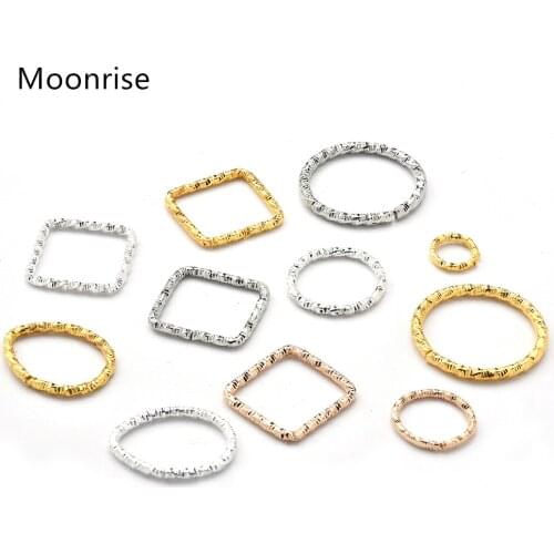30-50Pcs Open Jump Rings Gold-plated Twisted Round Circle16 Gauge Jewelry Connectors For DIY Jewelry Making Supplies