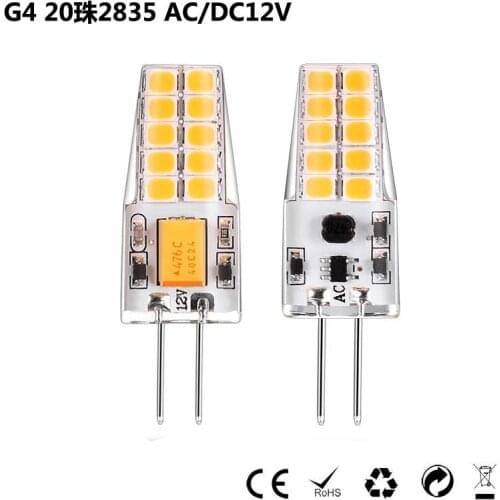 New 1 pieces 500 lumens 5 Watt G4 LED 12V AC DC 20 X2835 SMD bulb free shipping