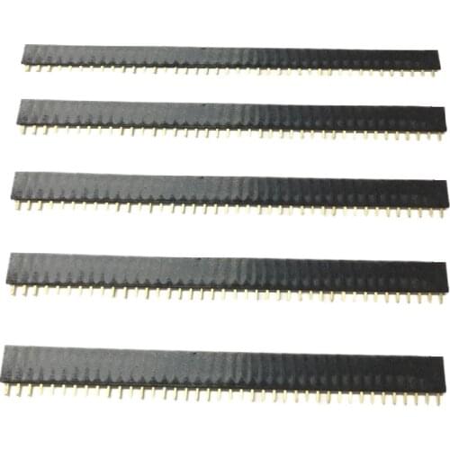 2.54mm Single Row Female 1*40P PCB Board Right angle Pin Header socket Connector Pinheader Plastic 8.5 / 7.1 / 5.7 / 5 / 3.5 mm