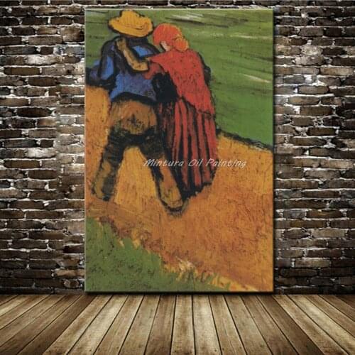 A Pair Of Lovers By Vincent Van Gogh 100% Hand Painted Reproduction Oil Painting On Canvas Wall Art Picture For Home Decoration