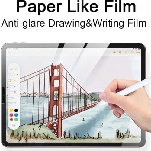Paper Like Film Screen Protector For Apple iPad 9.7 Air3 10.5 Air 4 10.9 11 12.9 2020 New 10.2 8th Matte PET Anti Glare Painting