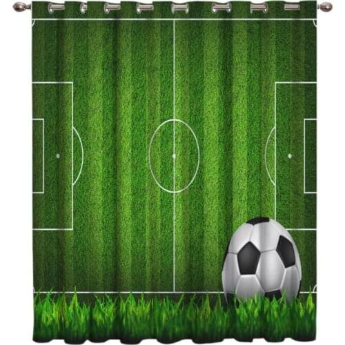 Custom 3d stereoscopic curtains soccer field blackout curtains For living room bedrooms home decor height modern curtains