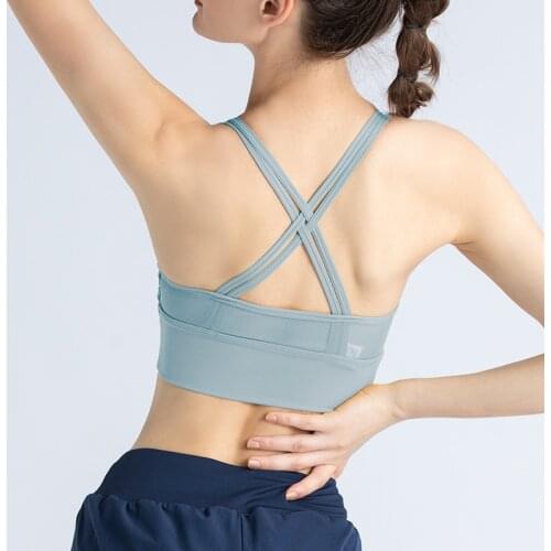 Shockproof Cross Straps Yoga Bra Athletic Tank Top Women Push Up Gym Sports Bra Workout Running Tops Female Fitness Underwear