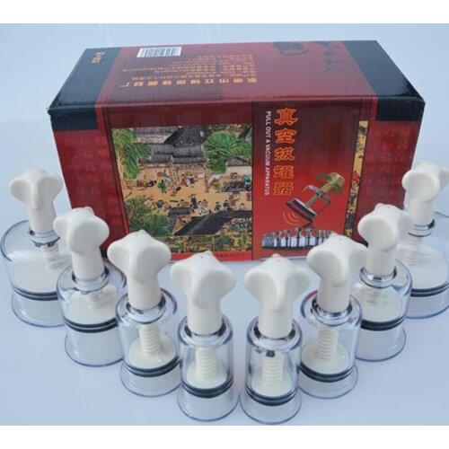 HANRIVER Hand twist type cupping apparatus 8 household extraction tank type vacuum cupping tank rotary magnetic therapy