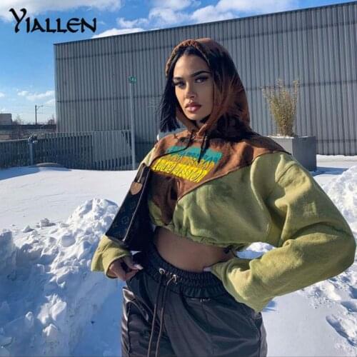 Yiallen Early Autumn New Sweatshirt Women High Street Bandage Drawstring Casual Wear Hipster Long Sleeve Female Streetwear