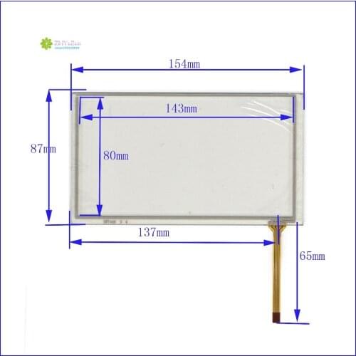 ZhiYuSun XWT448 155mm*88mm this is compatible NEW 6.2inch 4 line For CarDVD touch screen panel for HSD062IDW1 display