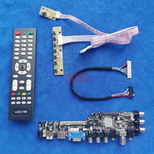 LCD/LED KIT For HSD121PHW1-A01/A03/B00 LVDS 30 Pin Digital Signal HDMI-compatible USB VGA AV Monitor controller board 1366*768