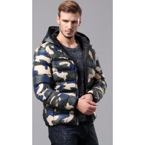 Winter patchwork camouflage warm cotton hooded military biker pilot tactical jacket parka anorak bomber jacket Mens Loose casual
