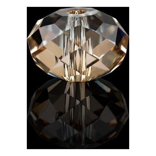 1 Pcs Austrian Crystal DIY Jewelry Accessories Flat Bead Bracelet Glass Material 6MM champagne