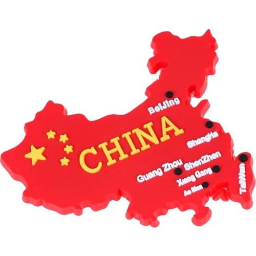 1pcs China Flag Map 3d Fridge Magnet Refrigerator Sticker Travel Gift Souvenir