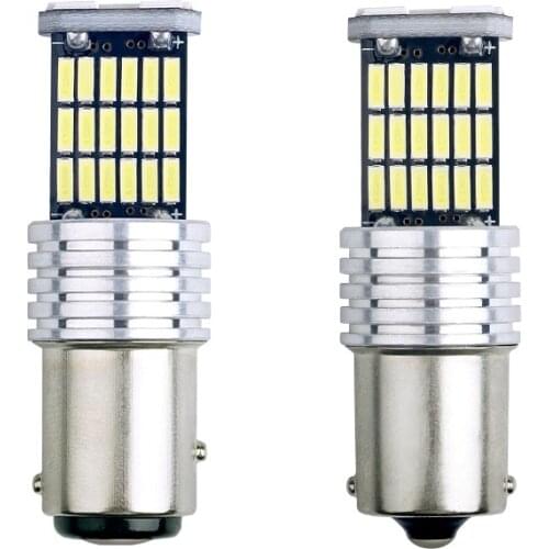 1 pcs led car bulb 4014 45smd 1156 ba15s p21w 1157 bay15d py21/5w canbus led turn signal lamp w21/5w p27/7w brake lights 12V Red