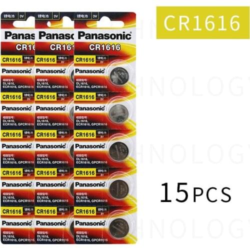 15x Panasonic CR1616 Button Cell Coin Batteries CR1616 Car Remote Control Electric Alarm 3V Lithium Battery