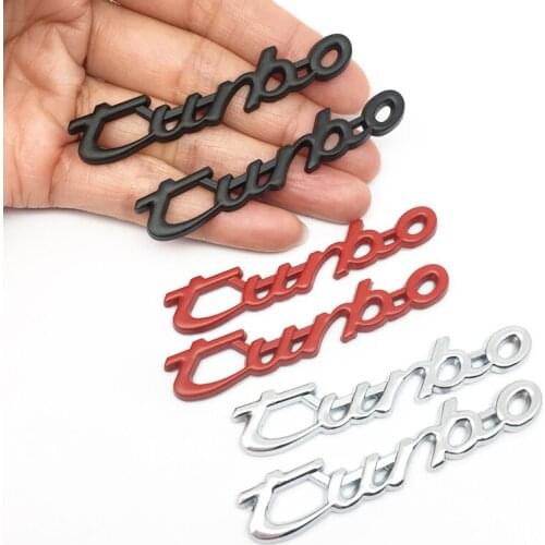 2Pcs 3D metal car stickers TURBO Emblem Badge case For Ford Focus 2 3 ST RS Fiesta Mondeo Tuga Ecosport Fusion car styling