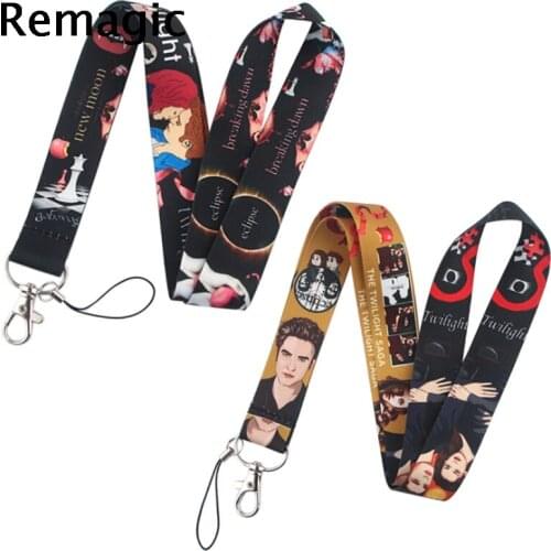 20pcs The twilight saga Lanyard Keys Phone Holder Funny Neck Strap With Keyring ID Card DIY Animal webbings ribbons Hang Rope