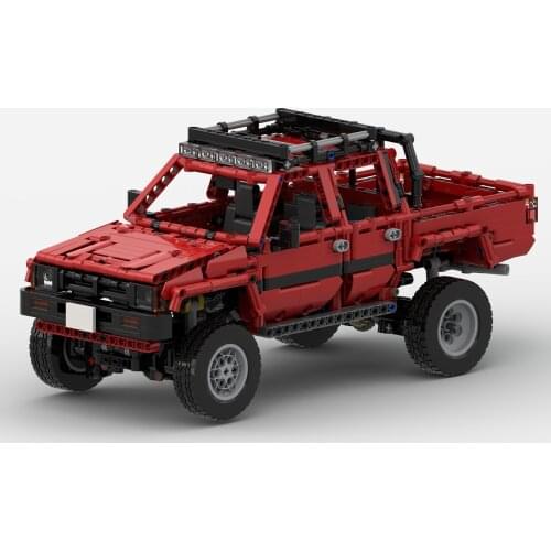 2019 new RC technology moc-29256 4 * 4 pickup remote control electric small particle brick parts package childrens toys