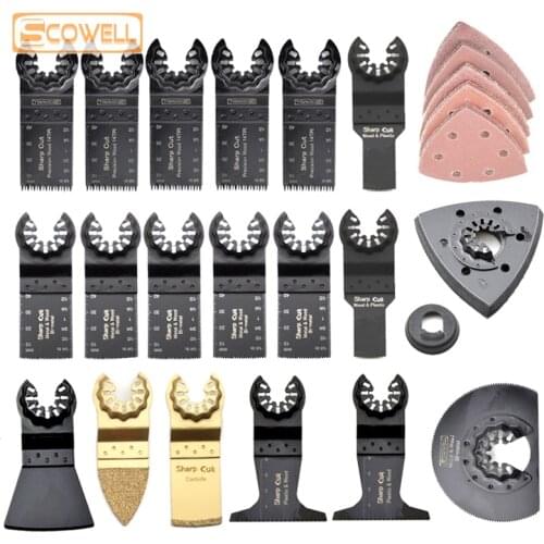 45pcs Oscillating Starlock Multitool Renovation Plunge Saw Blades Machine Multimaster Power Tools Wood Kit