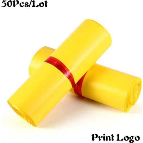 50Pcs/Lot Yellow Shoe Bag Courier Bags Frosted Self-Seal Adhesive Mail Bag Storage Bags Envelope Mailer Mailing Bag