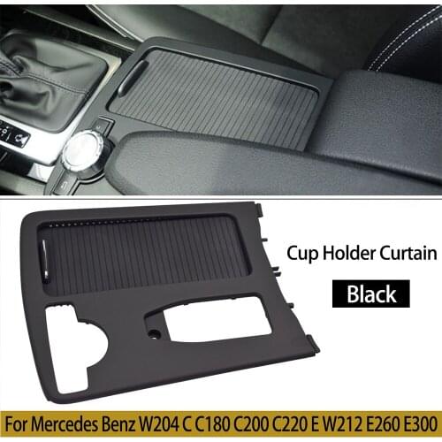 Car ABS Central Console Drink Cup Holder Roller Shutter Frame Panel For Mercedes Benz W204C C180 C200 C220 C300 W207 E W212 E260