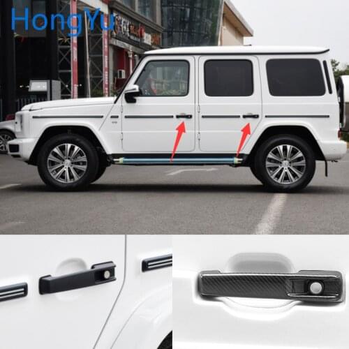 For Mercedes Benz G Class W463 W464 G65 G55 G63 G500 G550 G350 2009-2019 Carbon Fiber Auto Door Handle Knob Exterior Trim Covers
