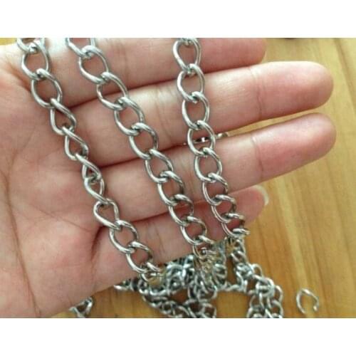 In bulk 5 meters 7.8mm wide * 1.5mm thick thin Stainless Steel Cowboy Link Chain Jewelry Finding / Marking Wholesale Chain DIY