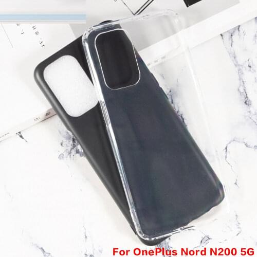 For OnePlus Nord N200 5G, Phone Case Luxury Shockproof Slim Transparent Clear Soft TPU Case Cover