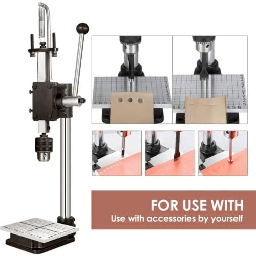 7Pcs Leather Hole Puncher Hand Punching Machine Manual Press Puncher Punch Tools For DIY Leather Craft Punching Holes With Chuck