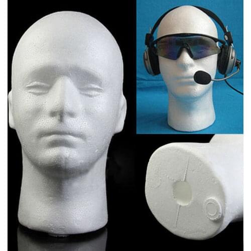 POLYSTYRENE FOAM MANNEQUIN DISPLAY HEAD MALE FEMALE SWAN UNISEX NECK