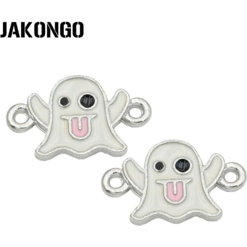 JAKONGO Silver Plated Tooth Connector for Jewelry Making Bracelet Accessories DIY Handmade 20X12mm 6PCS/lot