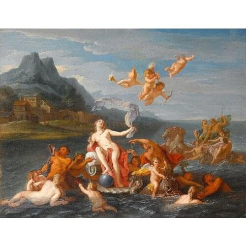 Canvas wall art nude oil painting prints angels party oil painting living room decor art painting picture