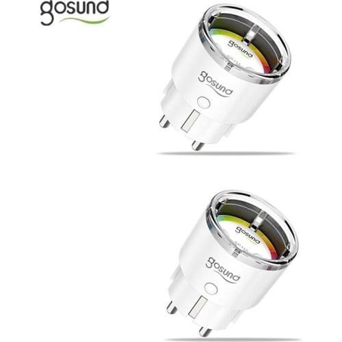 2PC Gosund Smart Socket EP2 10A WiFi MINI Smart Plug Socket Tuya Remote Control Works with Alexa Google Home No Hub required