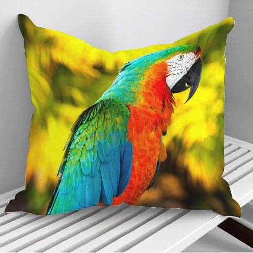 Beautiful Parrot Throw Pillows Cushion Cover On Sofa Home Decor 45*45cm 40*40cm Gift Pillowcase Cojines Dropshipping