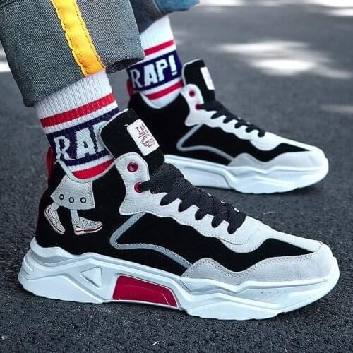 Brand Fashion Men Running Shoes Comfortable Man Shoes Outdoor High Top Sneakers Men Leisure Flat Chaussure Homme Male Footwear