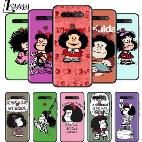 Lovely Hot Mafalda For LG G8 V30 V35 V40 V50 V60 Q60 K40S K50S K41S K51S K61 K71 K22 K31 K42 K92 ThinQ Black Soft Phone Case