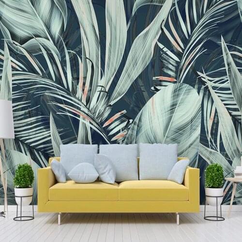 Milofi custom 3D wallpaper mural hand painted tropical rain forest flowers and birds background wall painting decorative paintin