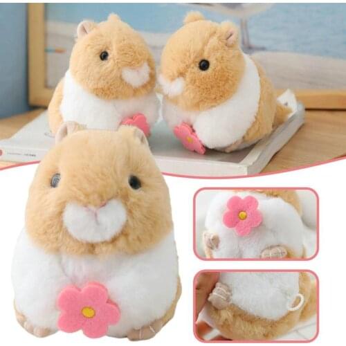 Cute Animal Wind-Up Toys Baby Toys Lovely Hamster Clockwork Wag Tails Simulation Stuffed Plush Funny Game Toys For Children Gift