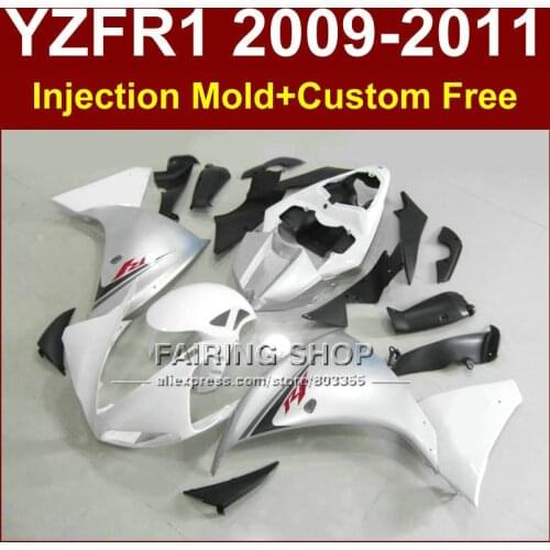 New white motorcycle fairings for YAMAHA Injection mold YZF R1 09 10 11 12 R1 body parts YZF1000 YZFR1 2009 2010 2011+7Gifts