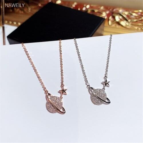 New Fashion Crystal Choker Necklaces For Women Star Clavicle Necklace Short Necklaces & Pendants Christmas Gift