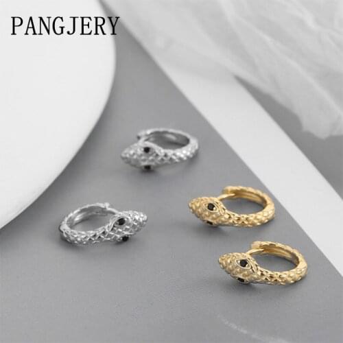 Pangjery Prevent Allergy 925 Sterling Silver Earrings for Women INS Fashion Charming Zircon Snake Eyes Party Fine Jewelry Gifts