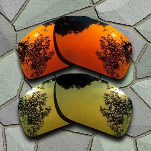 Red Orange&Yellow Golden Sunglasses Polarized Replacement Lenses for Oakley Big Taco