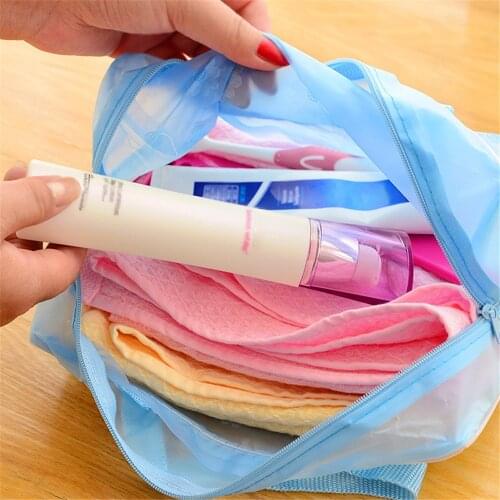 Portable Cosmetic Bags Toiletry Makeup Bag Waterproof Transparent Travel Wash Toothbrush Pouch Organizer Large Capacity