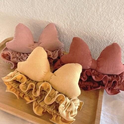 5 Colors Women Girl’s Cute Hair Bands Big Bow Headbands Ladies Lace Face Wash Makeup HairBands Sweet Princess Hair Accessories