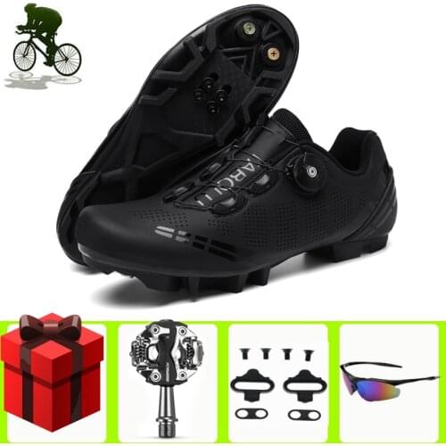 Professional Self-Locking Cycling Shoes Outdoor Breathable MTB Bicycle Anti-Skid Sneakers Racing Mountain Bike SPD Pedals Shoes