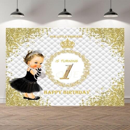 Thinvinyl new born princess BirthdayParty baby shower BannerBackgrounds Printed Professional Indoor Photographic studio Backdrop