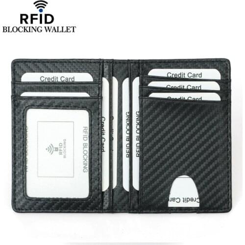 RFID Blocking 11 Slots Card Case Carbon Fiber Men Ultra-thin Wallet Coin Credit Card Holder Women Driver License Card Cover
