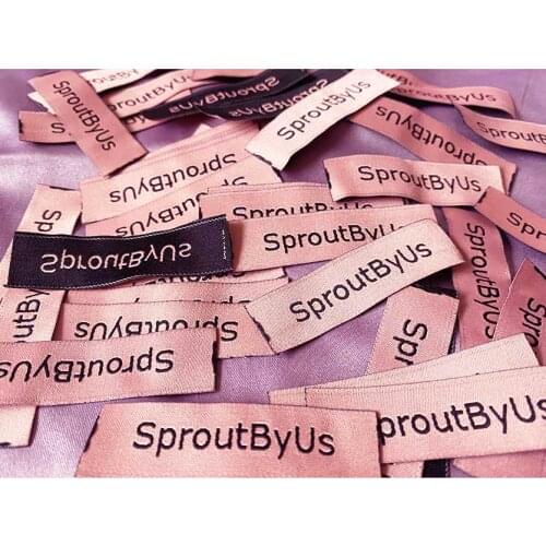 Custom High density Clothing Tag Woven Label main label damask label Embroidery Tags for Garment Bags DIY Sewing Accessories