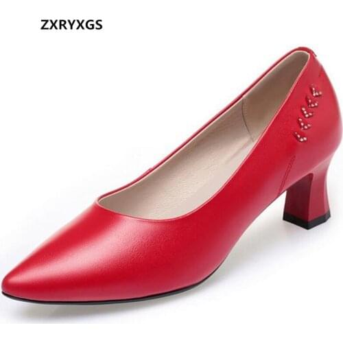 2021 New Fashion Pumps Shoes Pointed Rhinestone Genuine Leather Shoes Stiletto Banquet Wedding Work Women High Heel Shoes