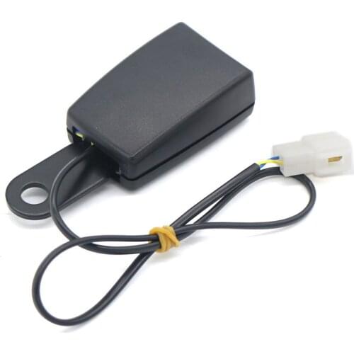1pcs Car Front Seat Belt Buckle Padding Socket Plug Connector with Warning Cable 7/8"